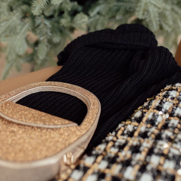 Mia Tweed Gingham and Sequin Mini Skirt - Picture 6 of 6